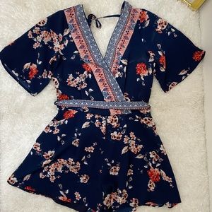 Multicolor floral romper
